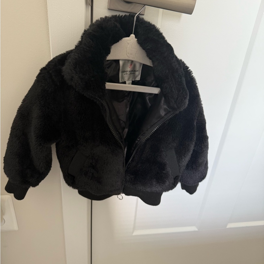 Urban Republic Black Faux Fur Kids Puffer Jacket
